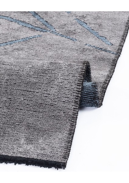 Hare Premium 1312 Açık Gri - Pamuk Şönil Dokuma Halı | Parlak Salon Halısı