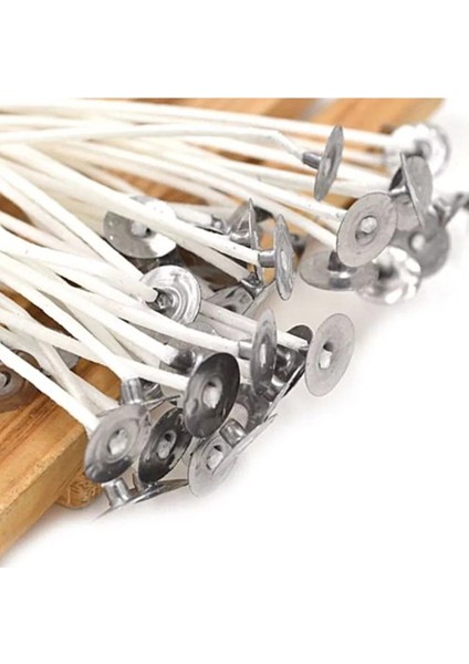 Çok Renkli Mum Fitili 100 Adet, Parafin ve Jel Uyumlu, Orijinal Pamuk Fitil fırsatları