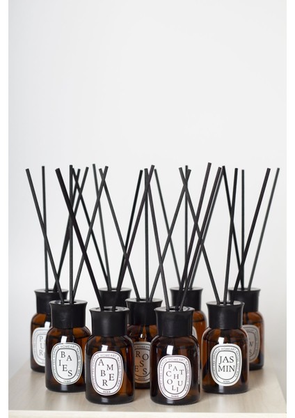 Bambu ve Sandal Ağacı Esansı, Amber Şişe Oda Kokusu, 50 Ml, Ferah ve Hoş Koku modelleri