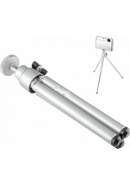 Metalik Renk Tripod 3 Yönlü Profesyonel Mini
