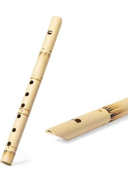 Doğal Bambu Kaval Ahşap El Yapımı Nostaljik Müzik Aleti Dekoratif Flüt Hediyelik Enstrüman fırsatları