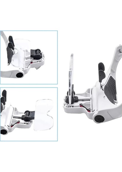 MG-9892 LED Işıklı Gözlük Kafa Büyüteci – 5 Farklı Mercek, Ayarlanabilir Loop Gözlük 2 LED ’li