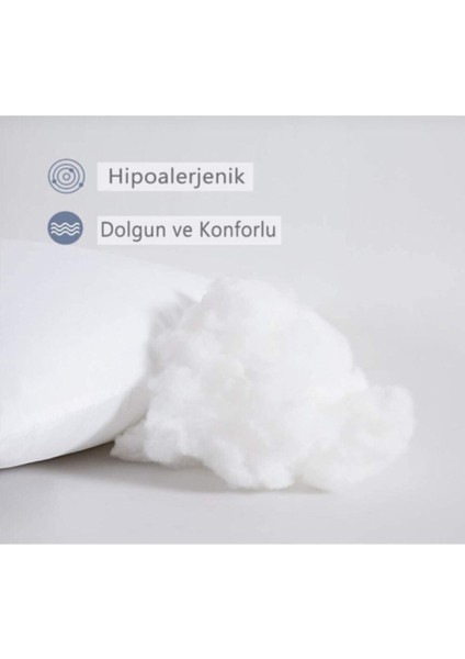 Beyaz Tela Kırlent Iç Yastık 40X40 Cm, Antibakteriyel, Silikon Dolgulu, Yumuşak ve Rahat modelleri