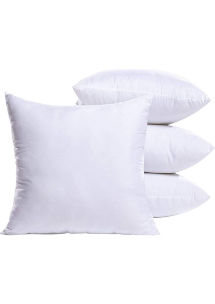 4'lü Beyaz Kare Tela Iç Yastık, 40X40 Cm, Antibakteriyel, Silikon Dolgulu fiyatları