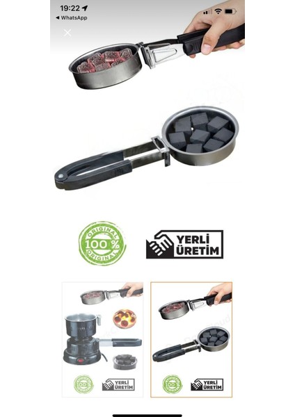 Siyah Mini Nargile Köz Yakma & Kömür Yakma Makinesi