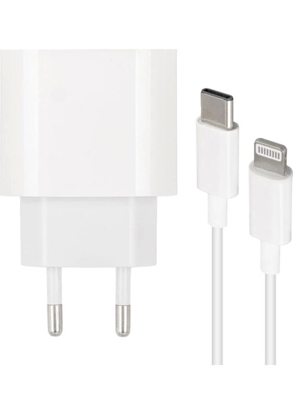 Çok Renkli WK-21443 Pd-C 20 Watt Type-C Şarj Başlık Adaptörü Type-C To Lıghtnıng Kablo (No:9) Akrob