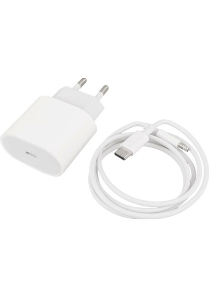 Çok Renkli WK-21443 Pd-C 20 Watt Type-C Şarj Başlık Adaptörü Type-C To Lıghtnıng Kablo (No:9) Akrob