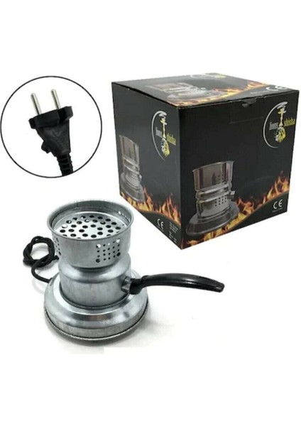 Gümüş Nargile Köz Yakma & Kömür Yakma MAKINESI+2ADET Kömür Hediyeli