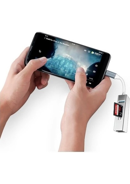 Type-C To 3xusb + Sd + Microsd Kart Okuyucu Çevirici Adaptör modelleri