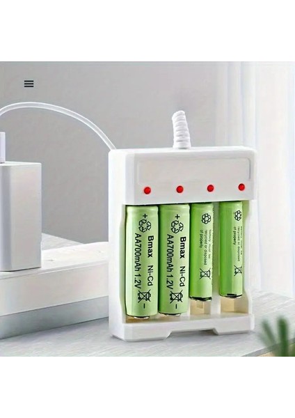 USB Girişli 4 Yuvalı Akıllı Pil Şarj Cihazı – AA, AAA, Li-Ion Uyumlu, LED Göstergeli, Hızlı Şarj, Kompakt ve Güvenli Tasarım, Taşınabilir, Çoklu Şarj Desteği ile Pratik Kullanım fırsatları