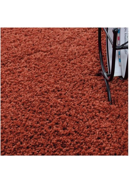 Yüksek Tüylü 30 mm Hav Yüksekliğinde Düz Turuncu Renkli Shaggy Halı modelleri