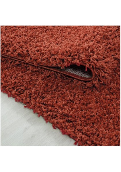 Yüksek Tüylü 30 mm Hav Yüksekliğinde Düz Turuncu Renkli Shaggy Halı fırsatları