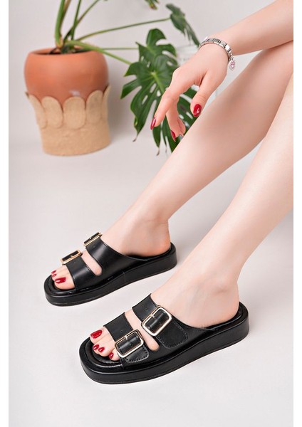 Bej Kadın Günlük Tokalı Şık Terlik fiyatları