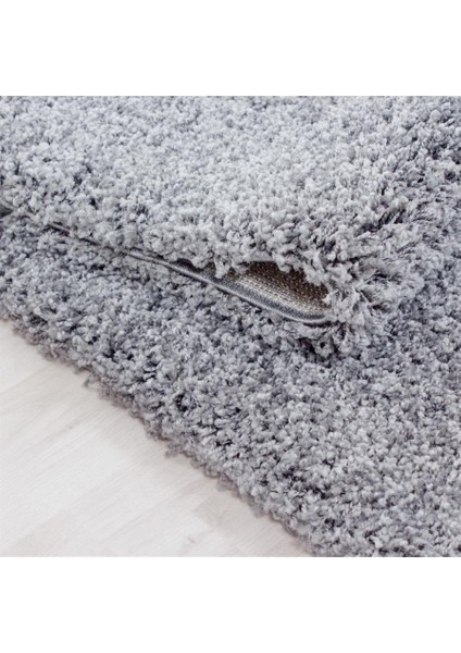Yüksek Tüylü 30 mm Hav Yüksekliğinde Düz Açık Gri Renkli Shaggy Halı fiyatları