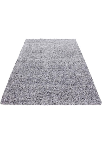 Yüksek Tüylü 30 mm Hav Yüksekliğinde Düz Açık Gri Renkli Shaggy Halı indirimleri