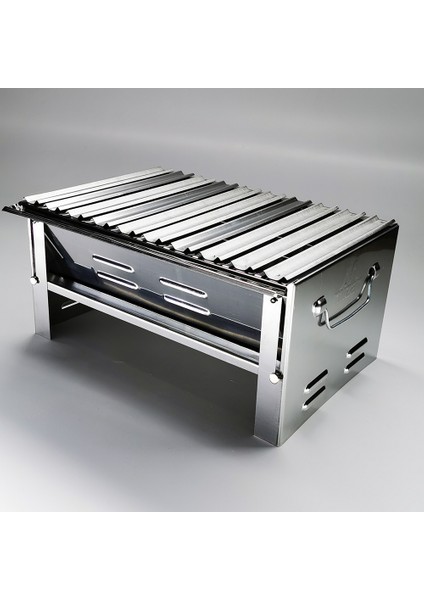 Katlanabilir Krom Mangal Paslanmaz Taşıma Çantası Hediyeli Barbekü 27 x 40 cm fiyatları