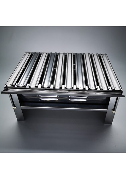 Katlanabilir Krom Mangal Paslanmaz Taşıma Çantası Hediyeli Barbekü 27 x 40 cm modelleri