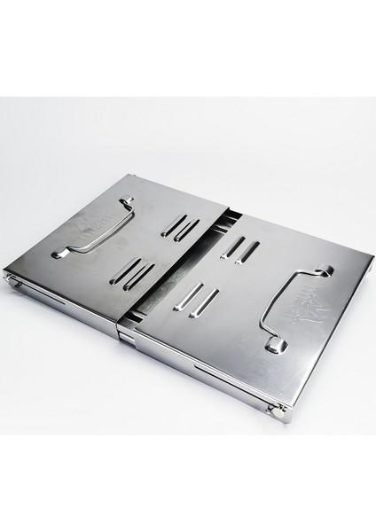 Katlanabilir Krom Mangal Paslanmaz Taşıma Çantası Hediyeli Barbekü 27 x 40 cm fırsatları