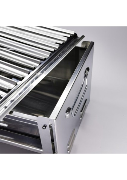 Katlanabilir Krom Mangal Paslanmaz Taşıma Çantası Hediyeli Barbekü 27 x 40 cm indirimleri