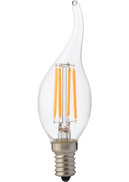 Horoz FLAME-4W Beyaz Kıvrık Filament LED Ampul E14