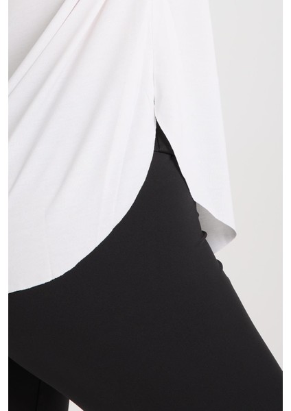%100 Pamuk Kadın T-Shirt - Basic, Yırtmaç Detaylı Günlük ve Spor Kombinleri fırsatları