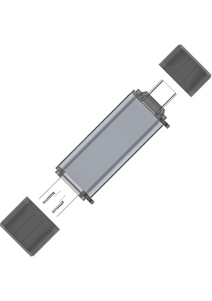 3 In 1 USB + Micro USB + Type-C To USB - Sd - Microsd Otg Kart Okuyucu