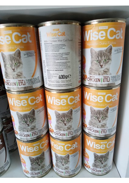 WİSE CAT TAVUK ETLİ YAŞ KEDİ MAMA 400 GRAM 10 ADET