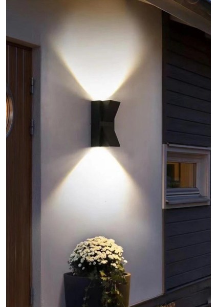 LED Dış Mekan Duvar Lambası Günışığı Çift Yönlü Dekoratif Bahçe Duvar Aydınlatması 7 W Rodos Aplik