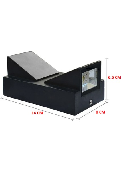 LED Dış Mekan Duvar Lambası Günışığı Çift Yönlü Dekoratif Bahçe Duvar Aydınlatması 7 W Rodos Aplik