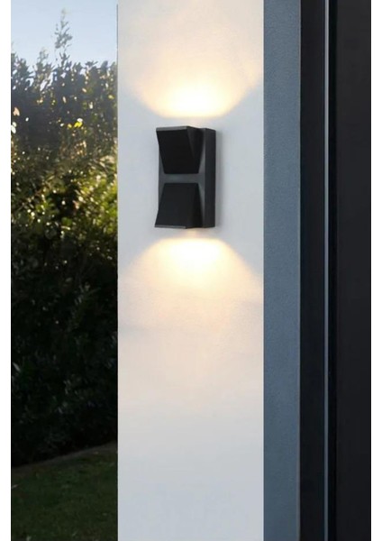 LED Dış Mekan Duvar Lambası Günışığı Çift Yönlü Dekoratif Bahçe Duvar Aydınlatması 7 W Rodos Aplik