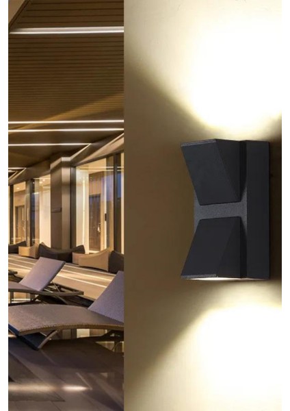 LED Dış Mekan Duvar Lambası Günışığı Çift Yönlü Dekoratif Bahçe Duvar Aydınlatması 7 W Rodos Aplik