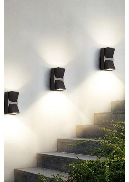 LED Dış Mekan Duvar Lambası Günışığı Çift Yönlü Dekoratif Bahçe Duvar Aydınlatması 7 W Rodos Aplik