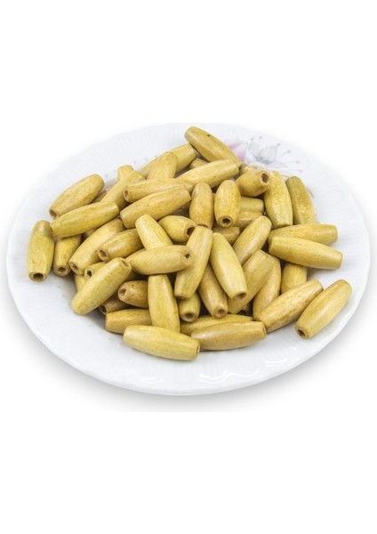 12 mm Arpa Krem (22X6 mm) Ahşap Boncuk 35 gr (70 Adet) fiyatları
