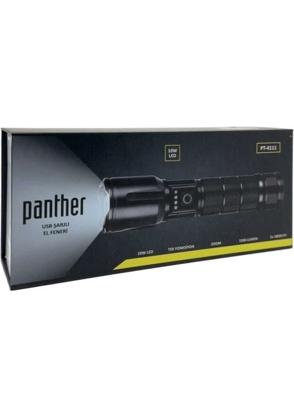 PT-4111 USB Şarjlı Zoom Lu 1X18650 Pilli 1500 Lümen El Feneri modelleri