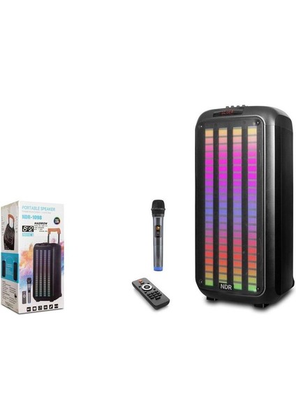 Taşınabilir Büyük Boy Rgb Işıklı Bluetooth Mikrofonlu Hoparlör modelleri