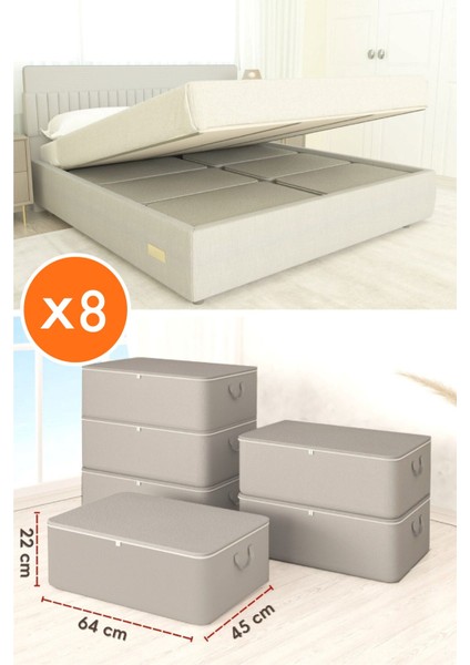 Tr 8 Adet Lüks Baza ve Çekyat Tipi Hurç 64 x 45 x 22 cm Hera Iç ve Dış Tic. San. Ltd. Şti, Esentepe