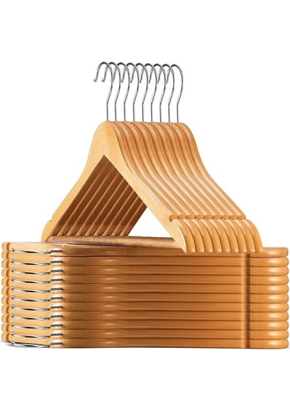Elbise 10 Adet Ahşap Cilalı Naturel Elbise Askısı Pürüzsüz 10 Lu Paket Bej 10 Tr Ahşap modelleri