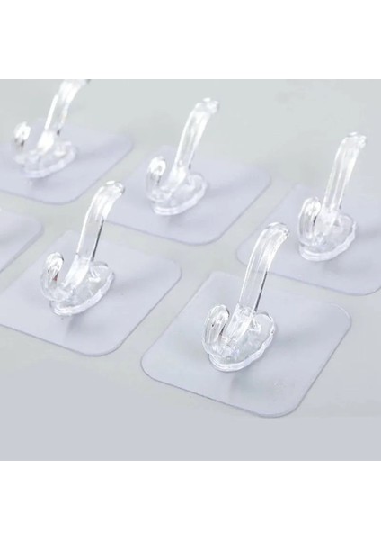 Turuncu 1'li Kendinden Yapışkanlı Güçlü Slikon Yapışkanlı Şeffaf Askılık Kapı Arkası Mutfak Duvar B fırsatları