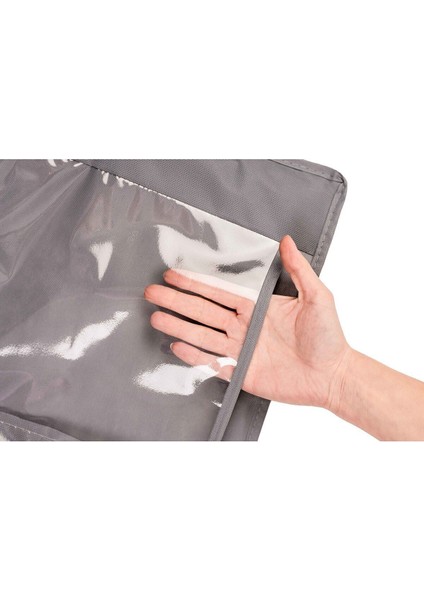Gri 10 Cepli Dolap Içi Çanta ve Ayakkabı Düzenleyici Antrasit Type 0 Kumaş 1 Parça 50% Polivinil Kl