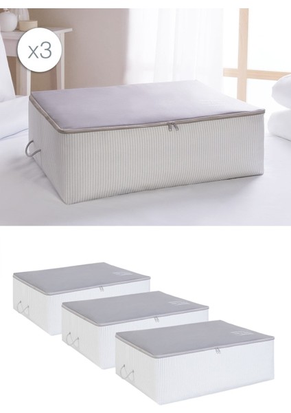 100% Polipropilen 3 Adet Büyük Boy Gri Baza Altı Yastık Yorgan Kazak Hurcu 62X46X22 Yetkili Temsilc