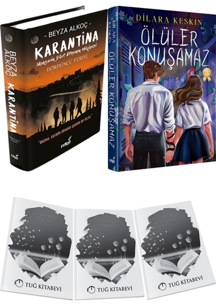 Ölüler Konuşamaz Yeni Ciltli ve Karantina 4 Ciltli Beyza Alkoç 2li Set + Hediyeli