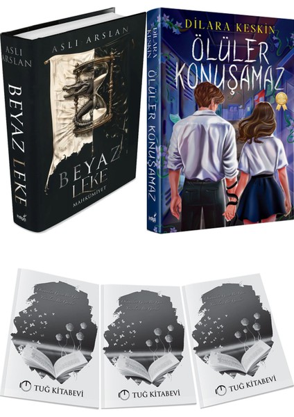 Ölüler Konuşamaz Yeni Ciltli ve Beyaz Leke Mahkumiyet Ciltli Aslı Arslan 2li Set + Hediyeli