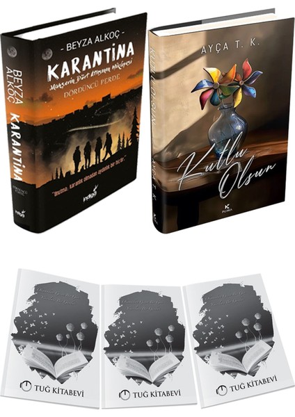 Kutlu Olsun 2 Ciltli ve Karantina 4 Ciltli Beyza Alkoç 2li Set + Hediyeli