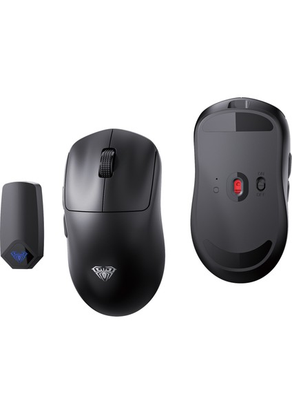 SC800 Lightweight PAW3395 Sensor 26000 Dpı 8000Hz Kablolu ve Kablosuz Gaming Oyuncu Mouse Siyah