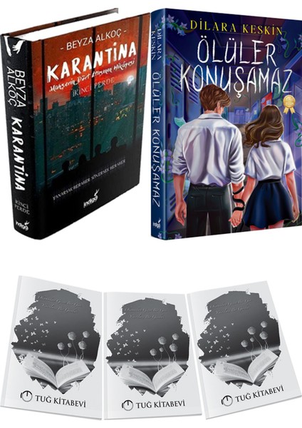 Ölüler Konuşamaz Yeni Ciltli ve Karantina 2 Ciltli Beyza Alkoç 2li Set + Hediyeli