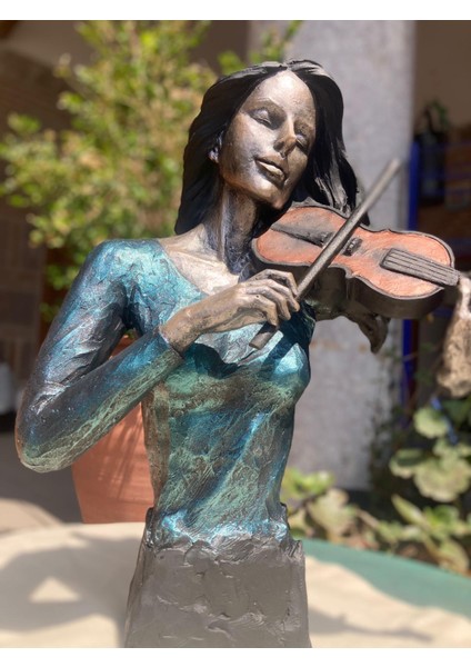Kemancı Kız Müzik Dekorasyon Ürünü