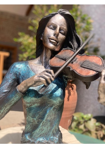 Kemancı Kız Müzik Dekorasyon Ürünü modelleri