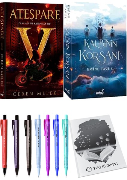 Kalbinin Korsanı ve Ateşpare 1 Canavar Mı Kahraman Mı? Ceren Melek 2li Set + Hediyeli