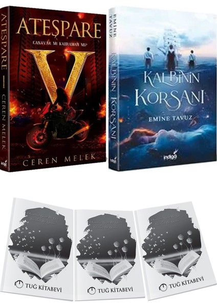 Kalbinin Korsanı Ciltli ve Ateşpare 1 Canavar Mı Kahraman Mı? Ciltli Ceren Melek 2li Set + Hediyeli