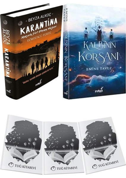Kalbinin Korsanı Ciltli ve Karantina 4 Ciltli Beyza Alkoç 2li Set + Hediyeli
